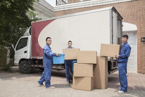 Professional team handling office move logistics in Barnes
