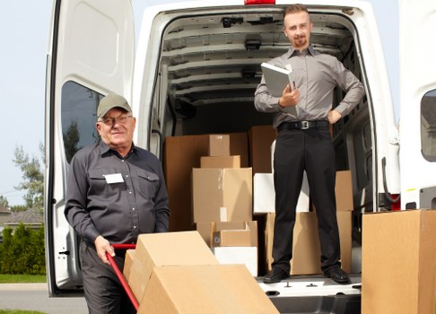 Man and van removals vehicle prepared for a Barnes home move