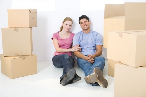 Moving team preparing a flat removal in Barnes