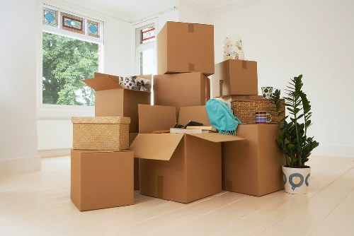Packing and moving boxes in a Barnes property