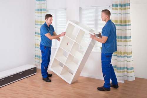 Packing boxes and furniture for a Barnes relocation