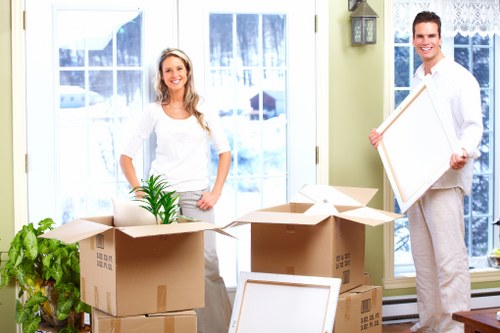 Reliable moving support for items being carried into a van in Barnes