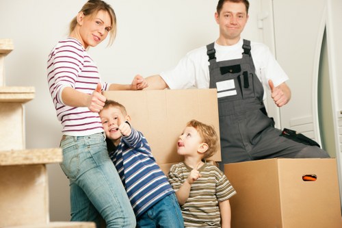 Navigating narrow access and parking on a Barnes residential moving day