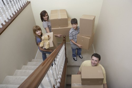 Professional movers handling fragile items for a Barnes move